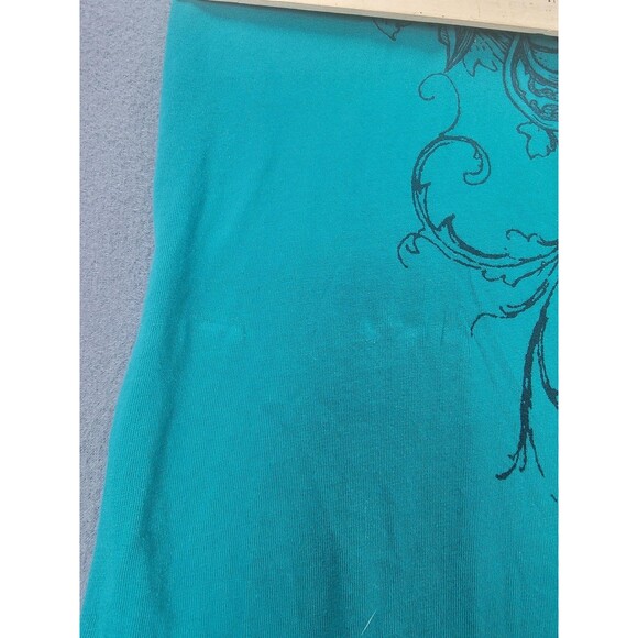 Xtreme Couture Shirt Mens 5XL Teal Graphic Cross Fleur-de-Lis Affliction Tattoo - Picture 9 of 12
